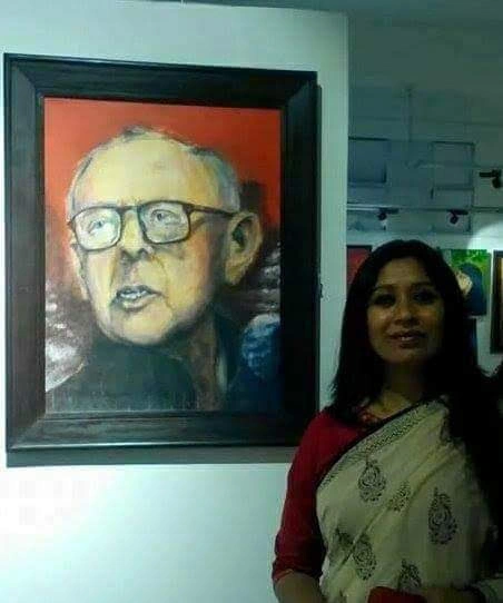 Portrait painting by Swagata Bose